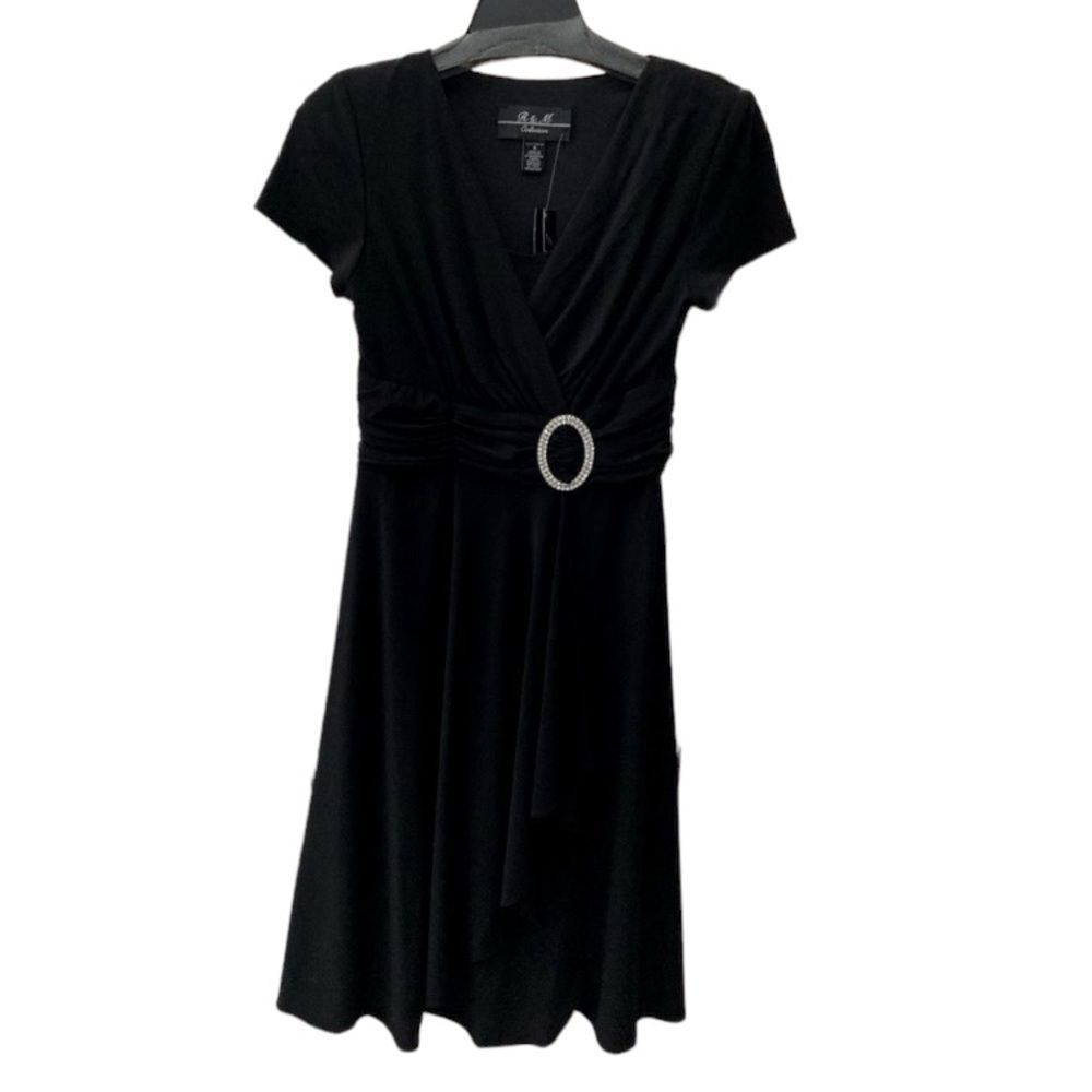 R&M Richards Black cocktail Dress Size 4 NWT